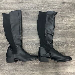 Aldo Sleek Black Riding Boots Size 8.5